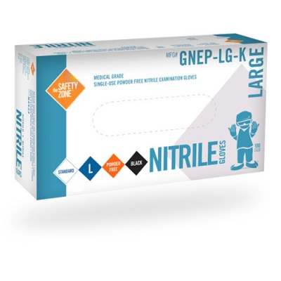 Gant de nitrile noir 6 mil Safety Zone GNEP-K